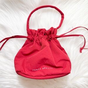 Fenty Beauty Cherry Red Drawstring Makeup Pouch